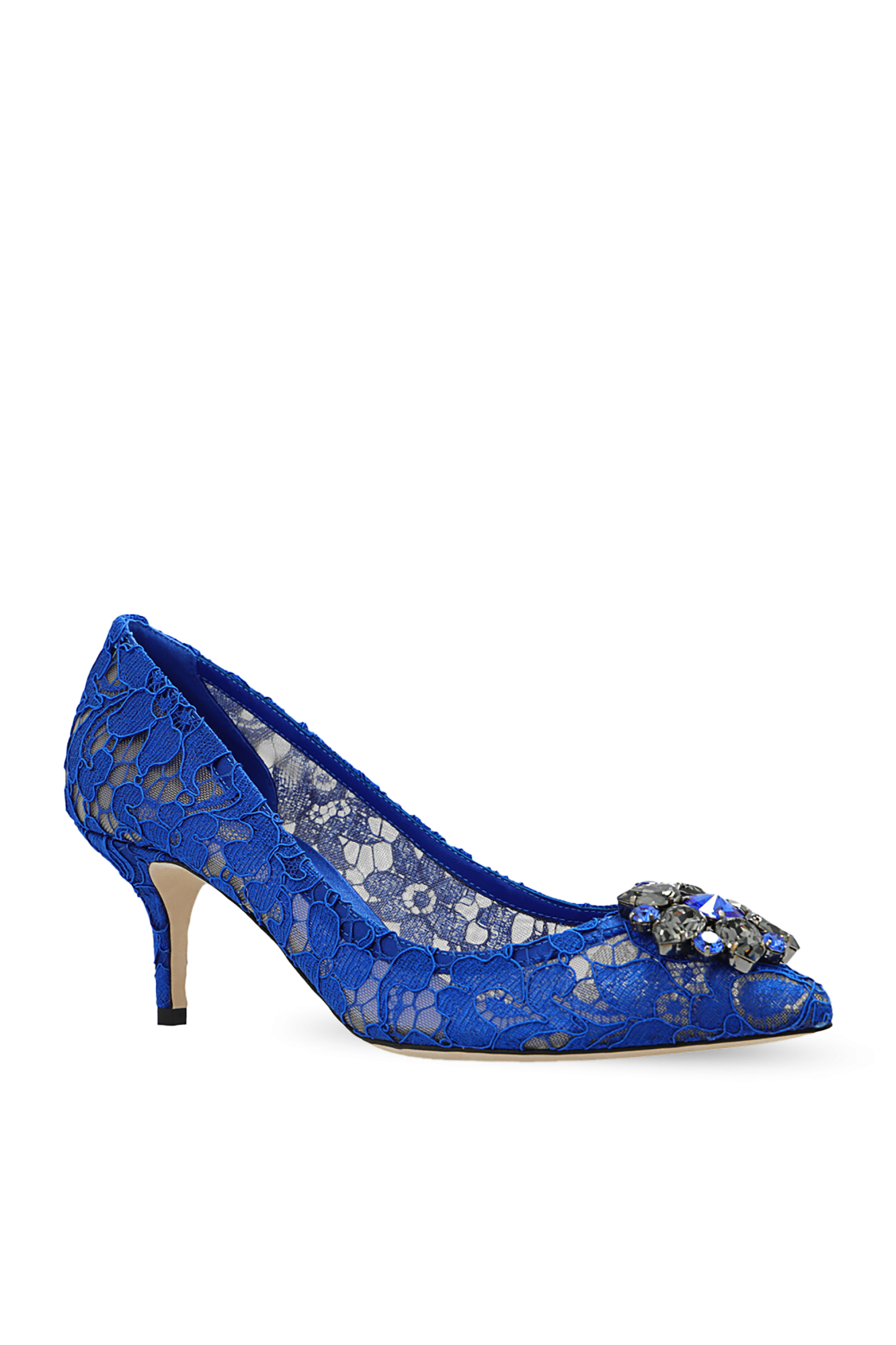 Blue 'Bellucci' lace stiletto pumps Dolce & Gabbana - Vitkac